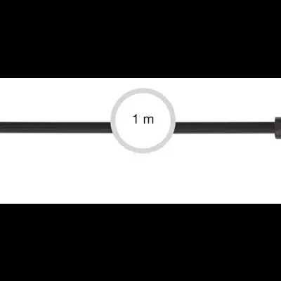 Cabo USB Tipo-C para USB Tipo-A preto com 1 metro