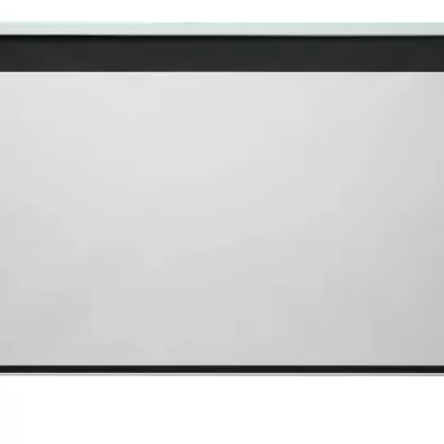 Ecrã de projeção retrátil branco com borda preta