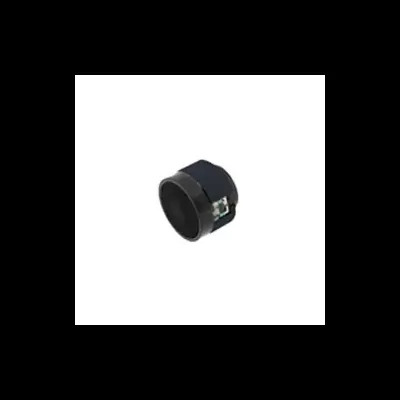 Sensor cilíndrico preto com detalhes metálicos