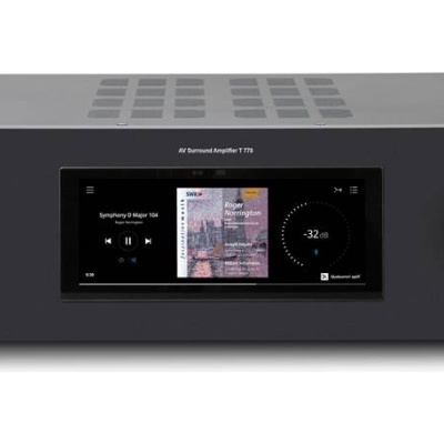 Amplificador de áudio NAD All Connected Amplifier T778 preto com ecrã digital