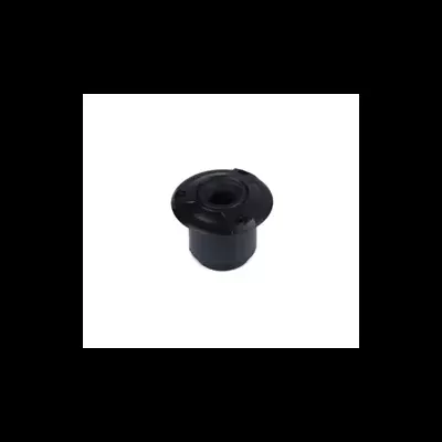 Peça de plástico preta cilíndrica com ranhuras no topo