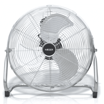 Ventoinha de chão metálica cromada HAEGER