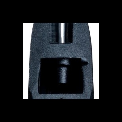 Planeador manual preto com parte metálica prateada