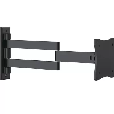 Suporte de parede preto articulado para ecrã