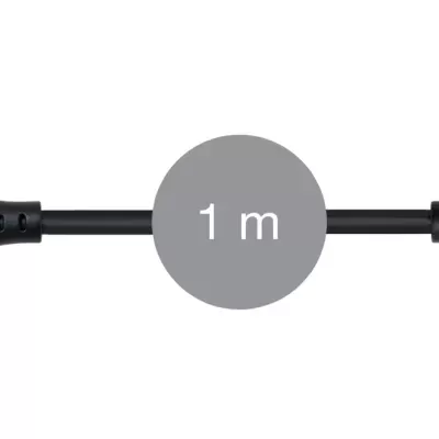 Cabo HDMI preto de 1 metro com conectores nas duas extremidades
