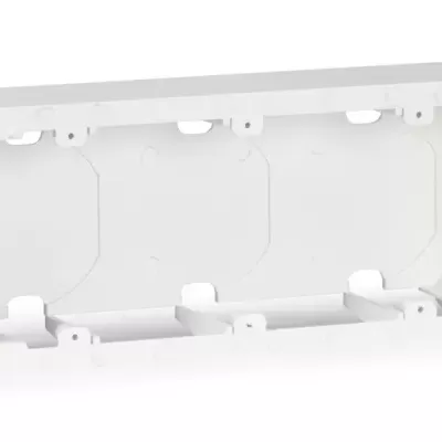 Caixa de montagem elétrica retangular branca de plástico para três módulos