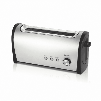 Torradeira elétrica inox com botões e botão rotativo