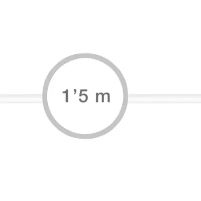Cabo HDMI branco com terminais dourados de 1,5 metros