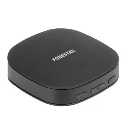 Dispositivo eletrônico preto FONESTAR com botões e luzes na frente