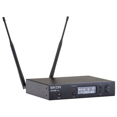 Receptor wireless EIKON ATHER 241 preto com antenas e ecrã digital