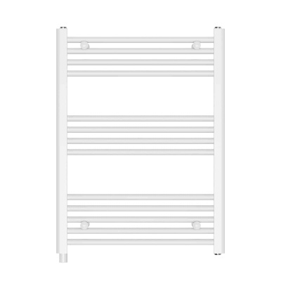 Toalheiro elétrico branco em metal com barras horizontais