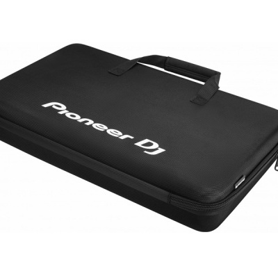 Mala preta para DJ com texto branco 'Pioneer DJ'