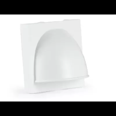 Dispositivo quadrado branco com parte semi-esférica proeminente