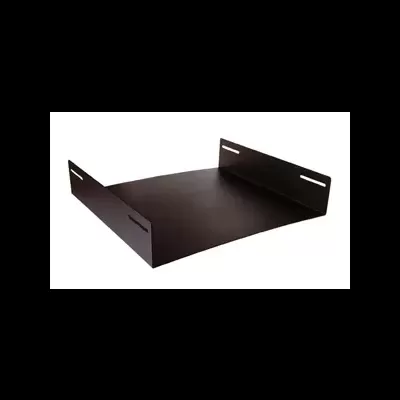 Prato de bandeja retangular preta de metal com laterais altas e fendas