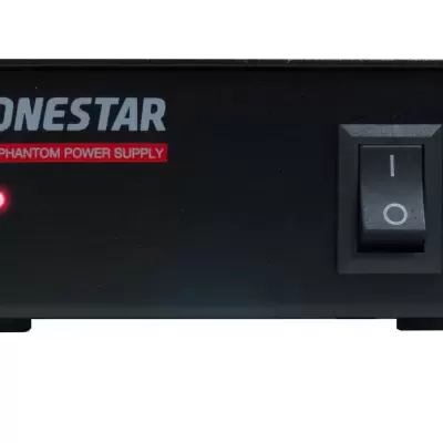 Fonte de alimentação phantom Fonestar PH-5 preta com botão e luz indicadora