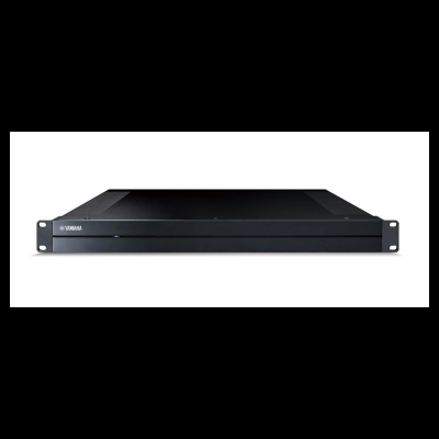 Equipamento eletrónico preto YAMAHA formato rack 1U com painel frontal liso