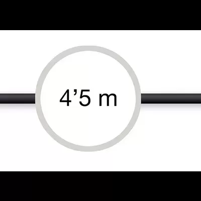 Cabo de áudio preto jack 3,5 mm 4,5 metros