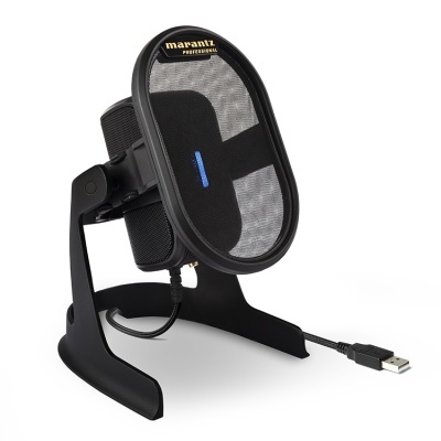 Microfone Marantz Professional com suporte e cabo USB