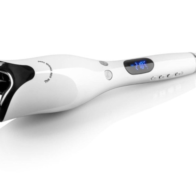 Modelador automático de cabelo branco e preto com display digital azul