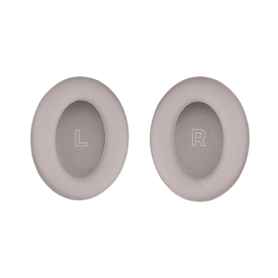 Almofadas brancas para auscultadores com indicação L e R no interior