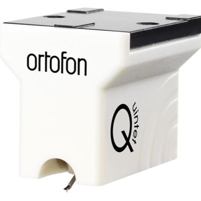 Agulha ortofon branca e preta com texto ortofon e Q wintex