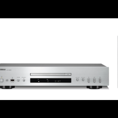Leitor de CD Yamaha CD-S300 prateado com telecomando