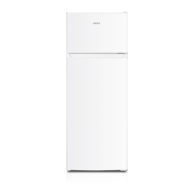 Frigorífico branco Haeger com congelação no topo
