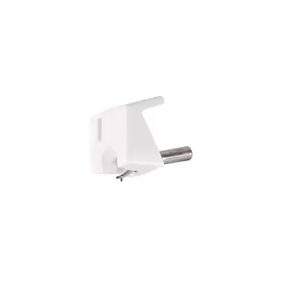 Agulha branca para gira-discos com parte metálica