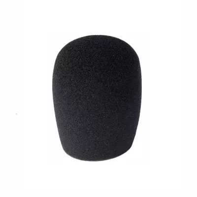 Espuma de microfone preta oval