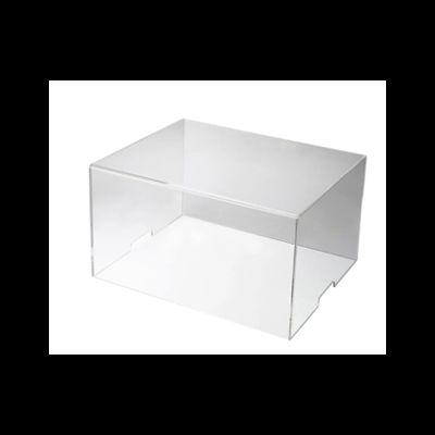 Caixa transparente retangular em acrílico ou plástico