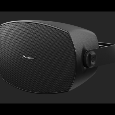 Coluna de som preta da marca Pioneer para montagem.