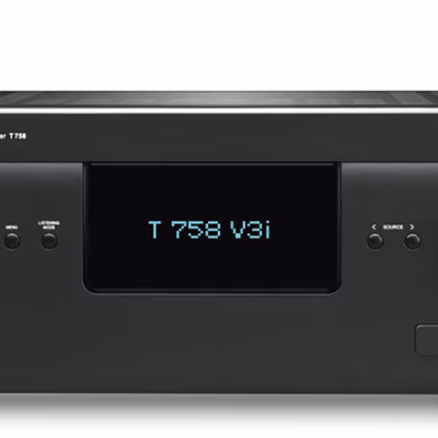 Amplificador NAIM NA T 758 V3i preto com visor digital azul