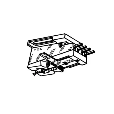 Cartucho de agulha para gira-discos com texto FOX