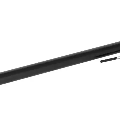 Tubo telescópico preto com mecanismo de ajuste