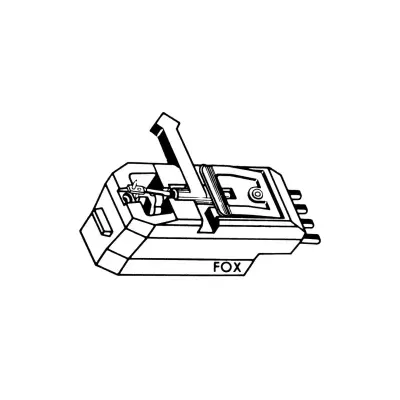 Aparelho mecânico metálico com a palavra FOX na base