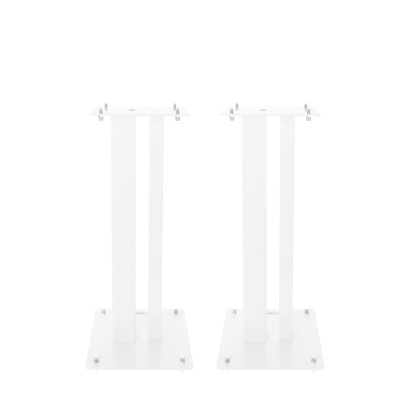 Par de suportes para colunas brancos de metal