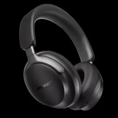 Headphones over-ear pretos da Bose com design moderno