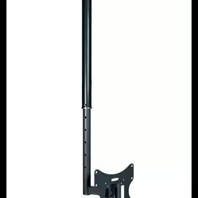 Suporte de teto para monitor ou televisão preto em metal com base circular