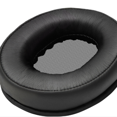 Almofada preta para auscultadores com interior em malha