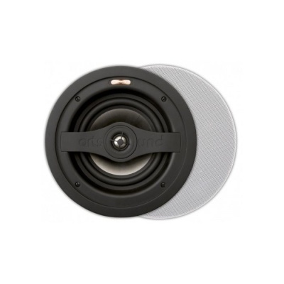 Coluna de som redonda embutida com grelha branca