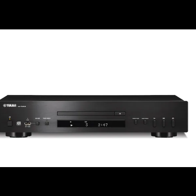 Leitor de CD YAMAHA preto com comando à distância cinzento