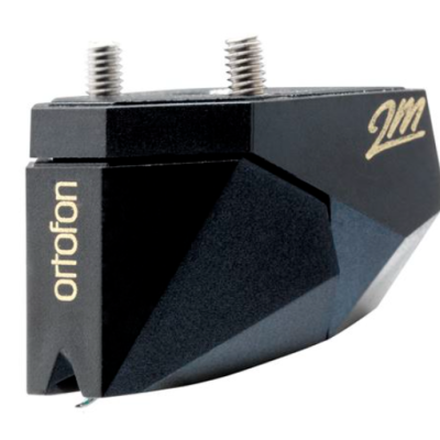 Cartucho para gira-discos Ortofon 2M preto com parafusos metálicos