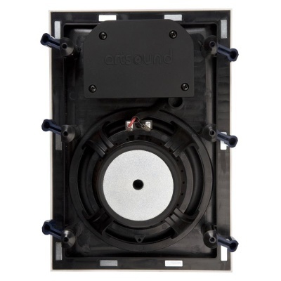 Coluna de áudio preta para embutir com alto-falante circular