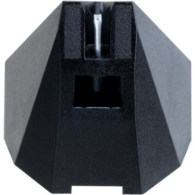 Agulha para gira-discos preta com agulha metálica