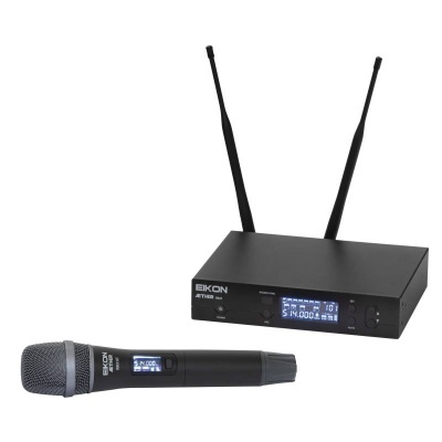 Sistema de microfone sem fios EIKON AT1060 com recetor e antenas
