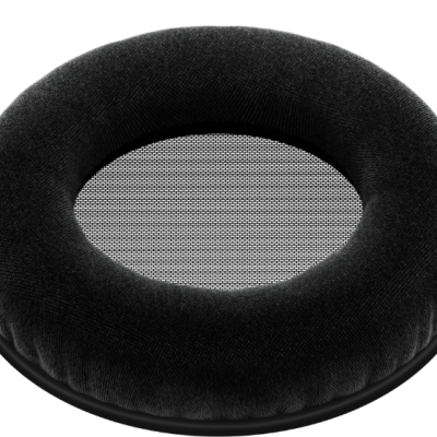 Almofada de substituição preta para auscultadores com centro em malha
