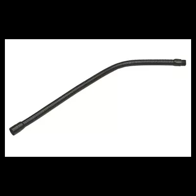 Mangueira flexível preta com extremidades cilíndricas