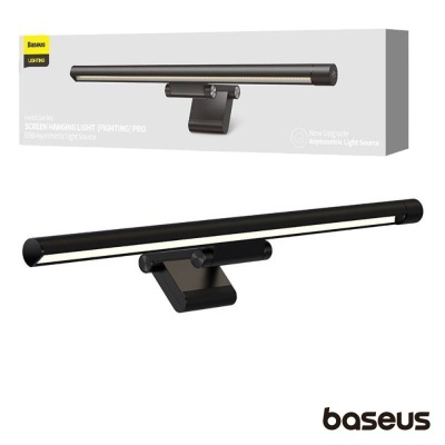 Luz Baseus Screen Hanging Light Lighting Pro preto com embalagem branca
