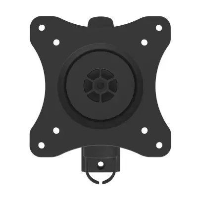 Suporte de parede preto para monitor ou TV com perfurações para parafusos