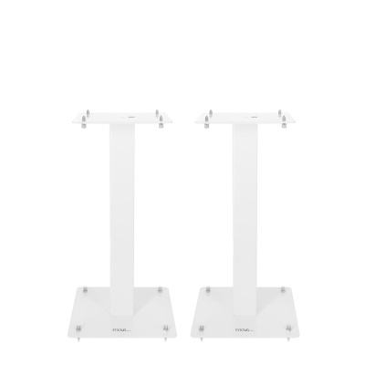 Par de suportes brancos para colunas de som